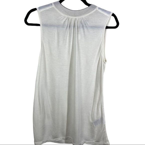 Banana Republic Crew Neck Sleeveless Ivory Tank - Small - Picture 1 of 6